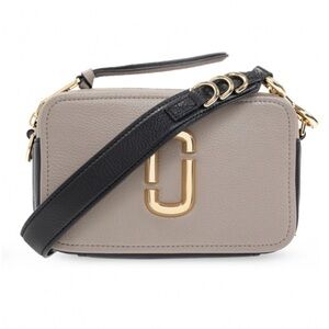 NWT Marc Jacobs The Softshot 21 Cement/Black Leather Bag - Authentic $350